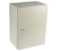 RS PRO Caja de pared de acero RAL 7032 IP66, 400 x 300 x 210 mm (alto x ancho x profundidad)