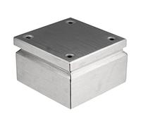 RS PRO Caja de terminales de acero inoxidable IP66, 150 x 150 x 80 mm (ancho x profundidad x alto)