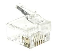 RS PRO Cat.4 - Conector RJ11 (6P6C, UTP, montaje en cable, paquete de 100 unidades)