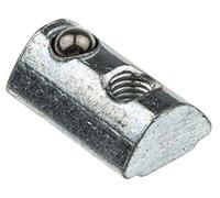 RS PRO Componente de conexión, ranura de piedra, elemento de fijación y conexión para 5 mm, M3, L. 12 mm, apto para 20 mm, paquete de 10 unidades
