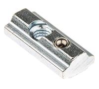 RS PRO Componente de conexión, ranura de piedra, elemento de fijación y conexión para 5 mm, M5, L. 18 mm, apto para 20 mm, paquete de 10 unidades