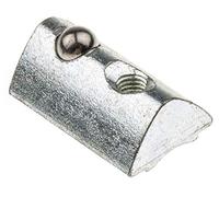 RS PRO Componente de conexión, ranura de piedra, elemento de fijación y conexión para 6 mm, M4, L. 17 mm, apto para 30 mm, paquete de 10 unidades