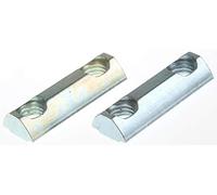 RS PRO Componente de conexión, ranura de piedra, elemento de fijación y conexión para tuercas de 8 mm, M8, L. 36 mm, apto para 40 mm, paquete de 2 unidades