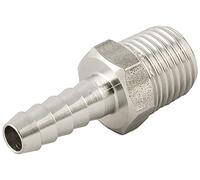 RS PRO Conector de manguera de 7 mm, 1/4 pulgadas, acero inoxidable, 14 MPa, 140 bar, paquete de 10 unidades