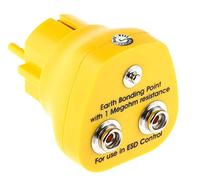 RS PRO Conector de tierra, clavija de 10 mm (x2) 4 mm hembra enchufe europeo según EN 61340-5-1