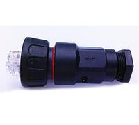 RS PRO Conector RJ45 macho de 1 puerto apantallado, montaje de cable