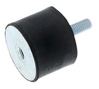 RS PRO EPDM Amortiguador de vibraciones, rosca exterior/interior, amortiguador M8, diámetro 40 mm x 30 mm, 45 Shore A/hasta 52,91 kg, paquete de 2 unidades