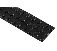 RS PRO Pies autoadhesivos, adhesivos, cilíndricos, 3,2 mm, negro, diámetro de 9,5 mm, PUR, 65,6 °C máximo, paquete de 75 unidades