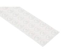 RS PRO Pies autoadhesivos, adhesivos, cilíndricos, 3,2 mm, transparente, diámetro de 9,5 mm, PUR, 65,6 °C máximo, paquete de 75 unidades