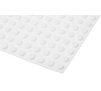 RS PRO Pies autoadhesivos, adhesivos, cilíndricos, 3,5 mm, blanco, diámetro de 12,7 mm, PUR, 65,6 °C máximo, paquete de 100 unidades