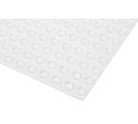 RS PRO Pies autoadhesivos, adhesivos, cilíndricos, 4,8 mm, transparente, diámetro de 9,5 mm, PUR, 65,6 °C máximo, paquete de 100 unidades