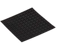 RS PRO Pies autoadhesivos, adhesivos, cuadrangulares, 2,5 mm, negro, diámetro de 10,2 mm, PUR, 65,6 °C máximo, paquete de 121 unidades