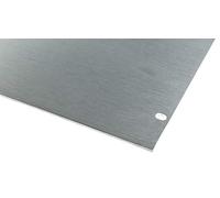 RS PRO Placa Frontal de Aluminio 6U, 482,6 x 88,1 mm, Color Plateado