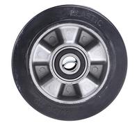 RS PRO Rueda para carrito de coche, color negro, mate, material sólido, 300 kg, resistente a la abrasión, funcionamiento silencioso Ø 160 mm, ancho 50 mm