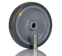 RS PRO Rueda para carrito de coche, color negro, mate, material sólido, 60 kg, antiestático, diámetro 100 mm, ancho 22 mm