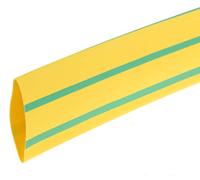 RS PRO Tubo termorretráctil, poliolefina verde, amarillo, diámetro de 18 mm, tasa de contracción 3:1, longitud 3 m, rollo de 3 metros