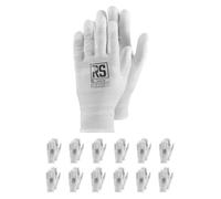 RS RAND ESD/Guantes de montaje Protección Corte/Talla 11, 12 Pares/Blanco Gris/Guantes de Montaje/Guantes Electrostáticos Resistente a Cortes Guantes de Trabajo/Equipped with Carbon Fiber
