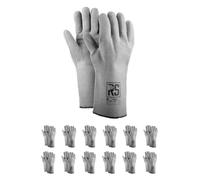 RS Therm - Guantes de soldador (algodón y poliéster, talla 10, 12 pares), color blanco