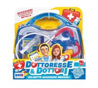 RS Toys Maletín de Doctoras y Doctores con accesorios médicos de plástico seguro - Kit de juego médico para niños a partir de 3 años - Sin partes de metal