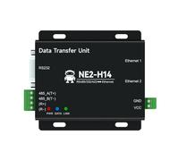 RS485/232/422 a Ethernet 2 RJ45 Interfaz Serial Servidor Modbus Storage Gateway NE2-H14 UDP MQTT HTTP DC 8-28V Socket de 2 vías