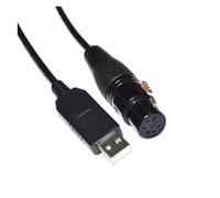 RS485 USB A DMX512 XLR 5PIN 5P Hembra/Macho DMXCONTROL Freestyler ARTNET QLC+ Magic Q A KABLE Controlador DE Etapa(1M,5P XLR FEMAIL B)