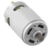 RS550 21V Motor CC de dos velocidades con caja de cambios de alto par de 12 dientes para taladros eléctricos y destornilladores, 400-19500 RPM, carcasa metálica