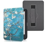 RSAquar Funda 6'' para Kobo Clara Colour | BW | 2E, Tolino Shine Colour/Shine 5/4 con Correa y sueño/activación automática, Flor de Cerezo