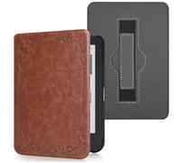 RSAquar Funda 6'' para Kobo Clara Colour | BW | 2E, Tolino Shine Colour/Shine 5/4 con Correa y sueño/activación automática, Marrón