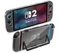 RSAquar Funda Transparente para Nintendo Switch 2 (2025) - Carcasa Protectora Slim con Agarre de TPU Suave y Parte Trasera de PC Duro - Antigolpes, Antirrayaduras