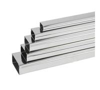 RSBFER Canaleta para Cables de Acero Inoxidable, Canaleta Cuadrada, Canaletas para Cables de Pared/Suelo, Resistente al Agua y al óxido, 1 m,50x50x0.6mm