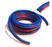 RSBFER Manguera Doble de oxígeno y acetileno de 8 mm: ignífuga, para Soldadura y Corte de Alta presión, de PVC Flexible, roja y Azul, para Cortar Metal,5m