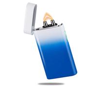 RSBYE Encendedor Electrónico Mechero Electrico con Arco Eléctrico Engrosado Encendedor Electrónico de Plasma Mechero Electrico USB C Recargable para Vela, Barbacoa, Camping (Azul y Blanco)
