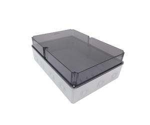 RSE Caja de conexiones profunda - cubierta transparente caja de instalación caja vacía 380 x 280 x 130 mm