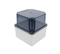 RSE Caja de conexiones profunda - cubierta transparente caja de instalación carcasa vacía 110 x 110 x 120 mm