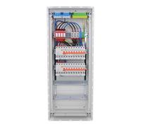 RSE Caja de fusibles con cable, empotrada, pared hueca con distribuidor Hager, empotrada, 5 filas, VU60NC, con protección contra sobretensiones, Cuadro Electrico