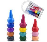 Rseuphiee 12 Crayones para Niños Pequeños, Crayones de Cera Dedos Seguros y No Tóxicos, Juguetes Montessori, Momentos Artísticos Coloridos, Perfectos para Graffiti, Proyectos DIY y Horas Creativas