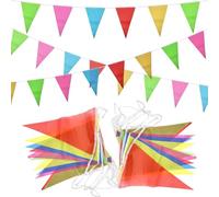 Rseuphiee Banderines de Colores, 100M Metros Guirnalda Cumpleaños, Banderines Fiesta, Banderine Cumpleaños, Multicolor Banderine para Exterior, para Decoracion cumpleaños y Otras Fiesta