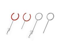 RSG Anillo de trípode de acero inoxidable con manguito, parte delantera abierta, revestimiento de goma, diámetro interior de 130 mm