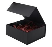 Rsgift Caja de regalo negra, 11 x 7.8 x 3.5 pulgadas, cajas de regalo con tapas, caja de cierre magnético para hombre, boda, hombre, cumpleaños, día de San Valentín, graduación, Navidad, cajas de