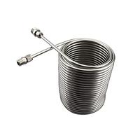 RSGXLFQZVAK Intercambiador de Calor, Inmersion Wort Chiller, Bobina de intercambiadores Calor Acero Inoxidable, 1/2 "y 38" Puerto y Tubo en Espiral