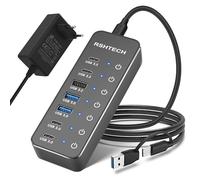 RSHTECH Hub de 7 puertos 3 * 10Gbps 4 * USB 3.0 (2*USB-A, 2*USB-C) Cable de aluminio 100CM