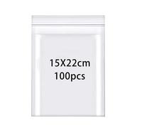 Rshuhx 100Piezas Bolsas Plastico Transparente Resellables Bolsa Sellada Engrosamiento 160μm 15cmX22cm Adecuado Para Documentos de Libros Ropa Suéter Chaqueta Camisa Sombrero Bufanda Clasificación