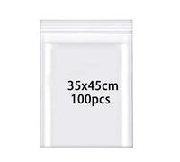 Rshuhx 100Piezas Bolsas Plastico Transparente Resellables Bolsa Sellada Engrosamiento 160μm 35cmX45cm Adecuado Para Documentos de Libros Ropa Suéter Chaqueta Camisa Sombrero Bufanda Clasificación