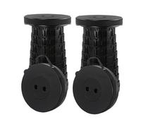 Rshuhx 2pcs Taburete Plegable Portátil Plegable para Adultos,Taburete Ligero Retráctil Adecuado para Caminatas al Aire Libre Taburete de Camping de Pesca Carga Máxima 460lbs/210kg(Negro)