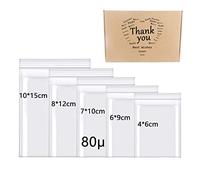 Rshuhx 500 bolsas de plástico transparentes plegables para pequeños artículos de caramelos, juguetes, vitaminas