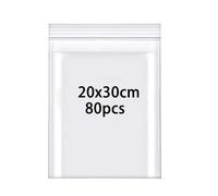 Rshuhx 80Piezas Bolsas Plastico Transparente Resellables Bolsa Sellada Engrosamiento 160μm 20cmX30cm Adecuado Para Documentos de Libros Ropa Suéter Chaqueta Camisa Sombrero Bufanda Clasificación