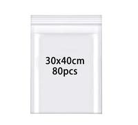 Rshuhx 80Piezas Bolsas Plastico Transparente Resellables Bolsa Sellada Engrosamiento 160μm 30cmX40cm Adecuado Para Documentos de Libros Ropa Suéter Chaqueta Camisa Sombrero Bufanda Clasificación