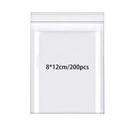 Rshuhx Bolsas Plastico Transparente Resellables Bolsa Sellada Pequeñas Engrosamiento 160μm 200 Piezas 8cmX12cm Bolsas Plastico Autocierre para Caramelo Bombones Embalaje de Comida Joyería