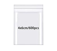 Rshuhx Bolsas Plastico Transparente Resellables Bolsa Sellada Pequeñas Engrosamiento 160μm 600 Piezas 4cmX6cm Bolsas Plastico Autocierre para Caramelo Bombones Embalaje de Comida Joyería