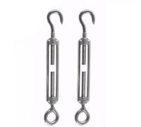 Rshuhx M8 Tensor Gancho Tensor de Alambre Tensor de Acero 2piezas Inoxidable 304 Tensor Cuerda Tendedero Hook & Ojo Tensor Ajustable Tensores para Cables Toldos Decoración de jardines